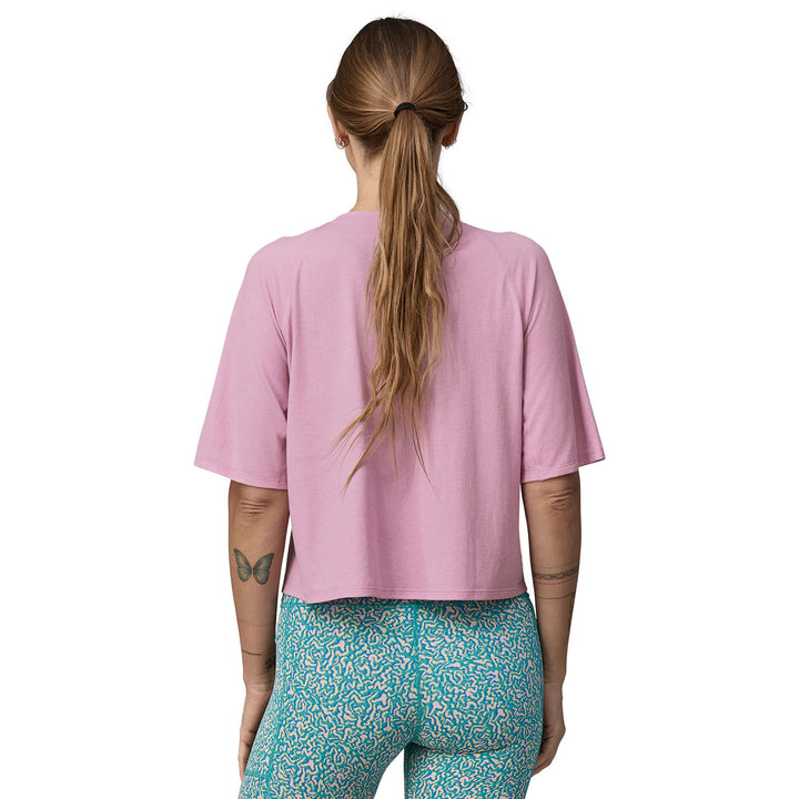 Patagonia Short-Sleeve Cap Cool Trail Cropped Shirt - Women's Milkweed Mauve