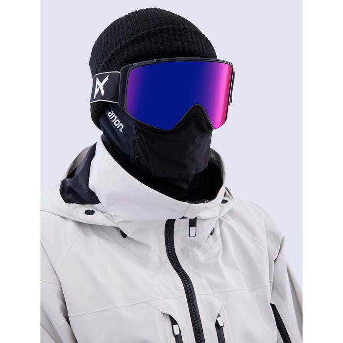 Anon M4S Cylindrical Low Bridge Fit Goggles Black/Perceive Sunny Red+Perceive Cloudy Burst
