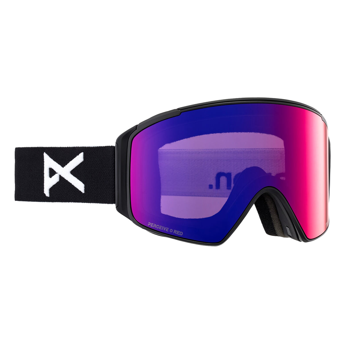 Anon M4S Cylindrical Low Bridge Fit Goggles Black/Perceive Sunny Red+Perceive Cloudy Burst