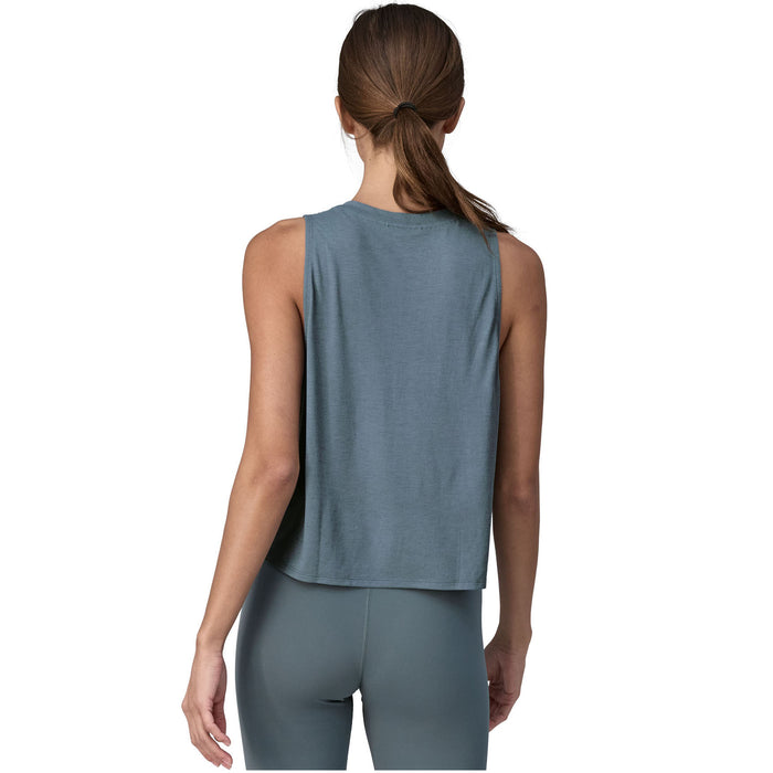 Patagonia Cap Cool Trail Cropped Tank Top - Women's Utility Blue