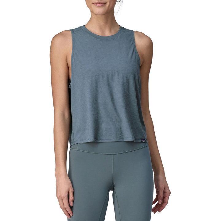 Patagonia Cap Cool Trail Cropped Tank Top - Women's Utility Blue