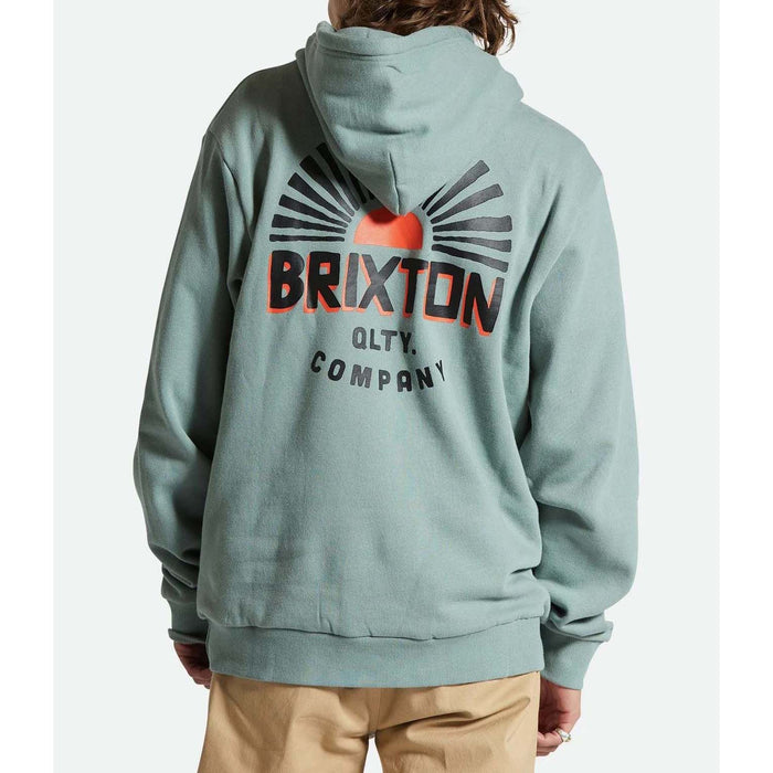 Brixton Rising Sun Hoodie - Men's Chinois Green