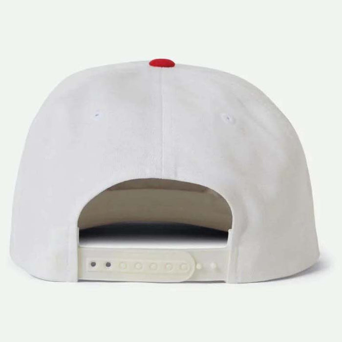 Brixton Bass Brains Swim HP Snapback Hat White/Red