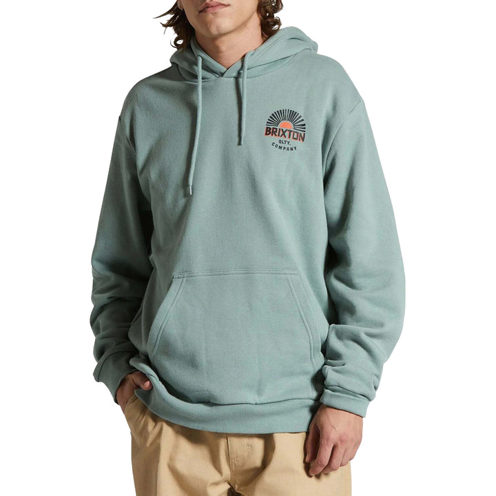 Brixton Rising Sun Hoodie - Men's Chinois Green