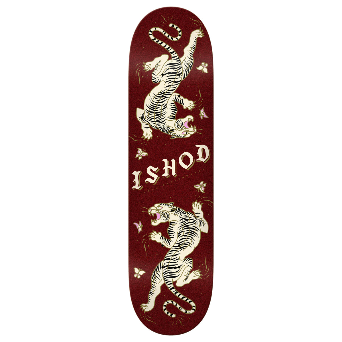 Real Ishod Cat Scratch Glitter Twin Tail 8.0 Skateboard Deck
