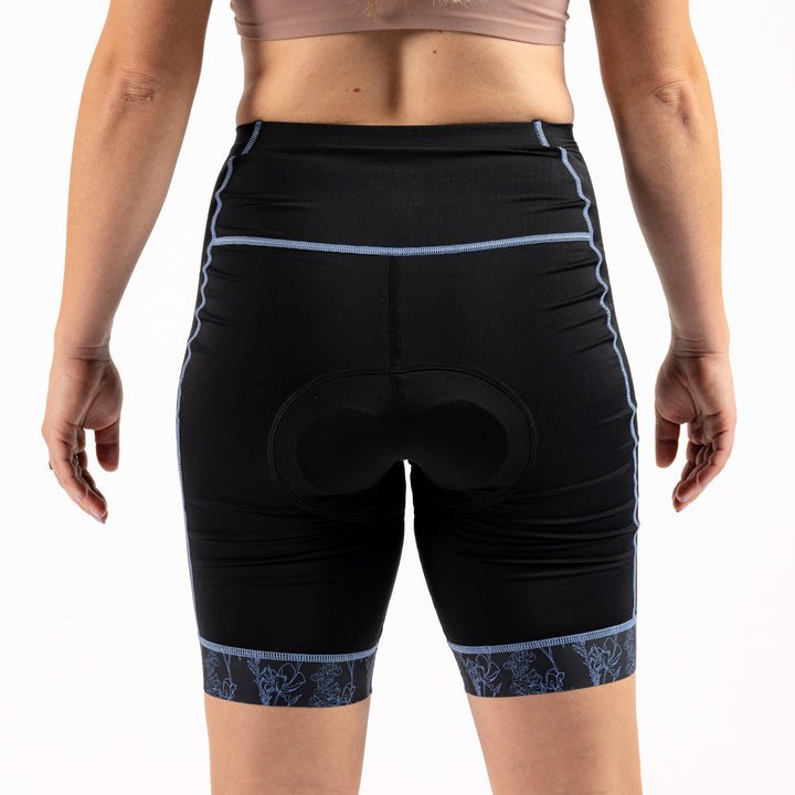 Wild Rye Alyssa Chammy Liner Shorts - Women's Black-Alpine Bloom