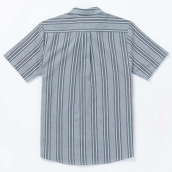 Volcom Newbar Stripe Short-Sleeve Shirt - Men's Celeste Blue