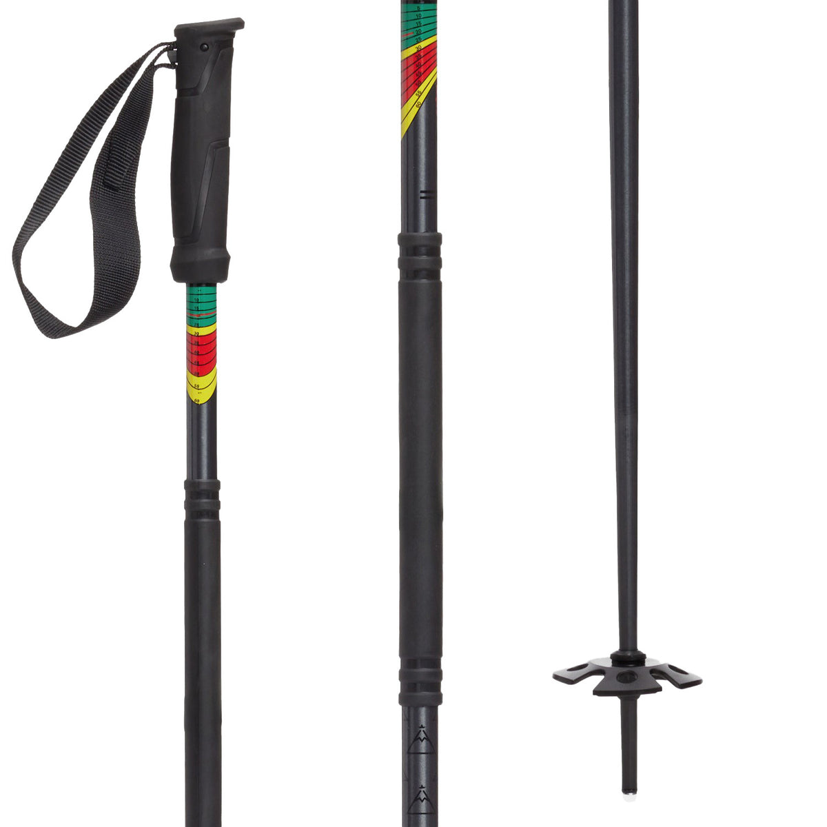 evo Enduro Ski Poles 2025 Black Gloss