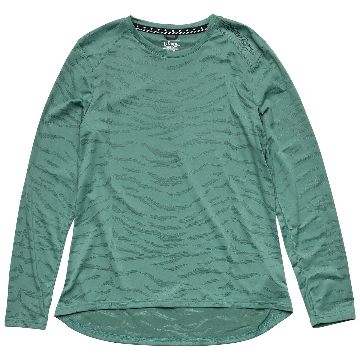 Troy Lee Designs Lilium Long-Sleeve Jersey - Women's Tiger Jacquard Steel Green