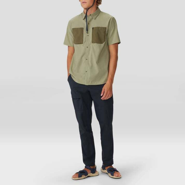 Mountain Hardwear Trail Sender™ Short-Sleeve - Men's Mantis Green/Combat Green