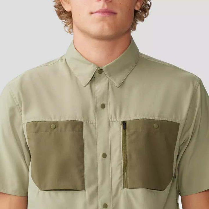 Mountain Hardwear Trail Sender™ Short-Sleeve - Men's Mantis Green/Combat Green