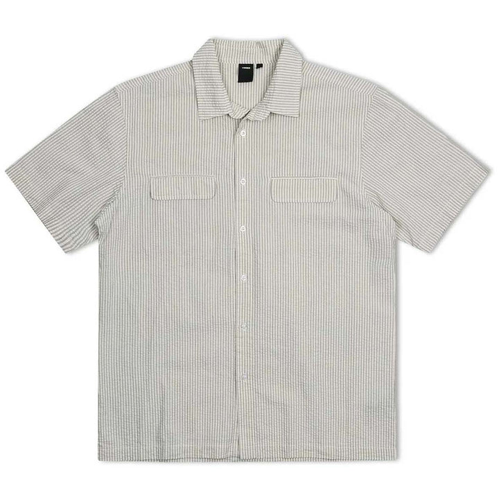 Former Broadcast Seersucker Short-Sleeve Shirt - Men's Bone/Black