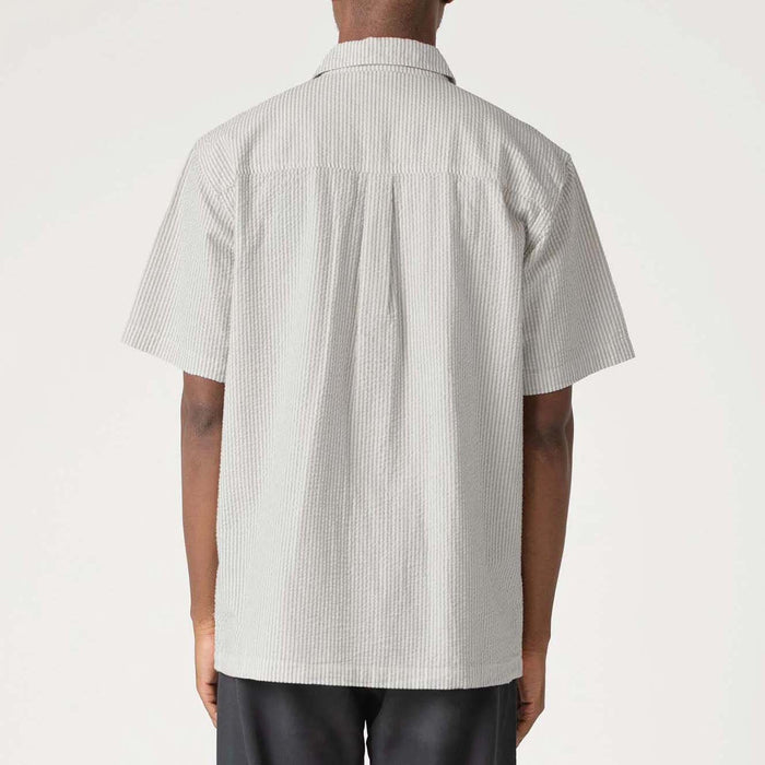 Former Broadcast Seersucker Short-Sleeve Shirt - Men's Bone/Black