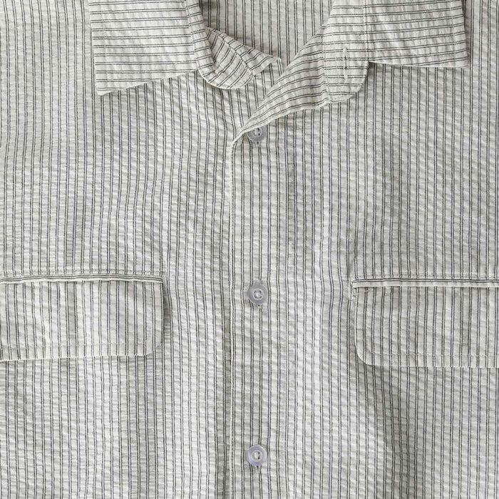Former Broadcast Seersucker Short-Sleeve Shirt - Men's Bone/Black