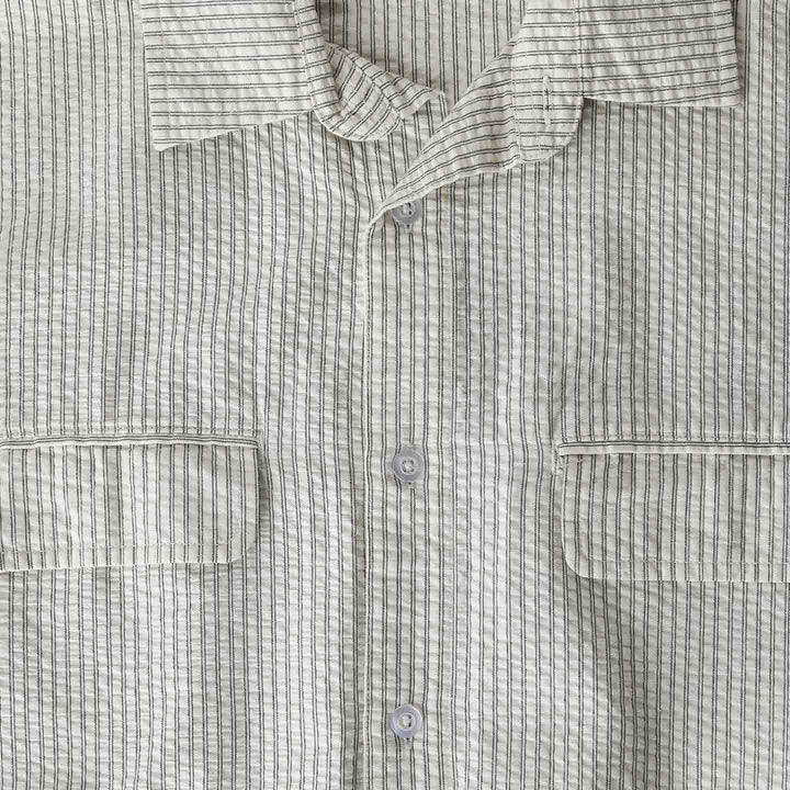 Former Broadcast Seersucker Short-Sleeve Shirt - Men's Bone/Black