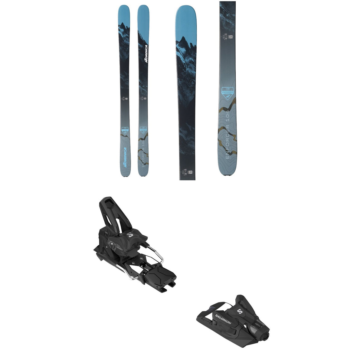 Nordica Enforcer 104 Unlimited Skis 2024 + Salomon Strive 14 GW Ski Bindings
