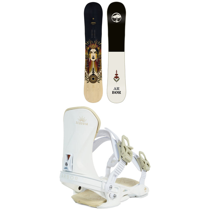 Arbor Cadence Camber Snowboard + Sequoia LTD Snowboard Bindings - Women's 2024