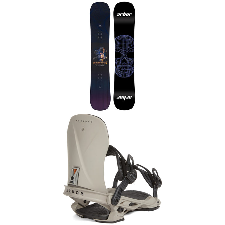 Arbor Draft Camber Snowboard + Hemlock LTD Snowboard Bindings 2024