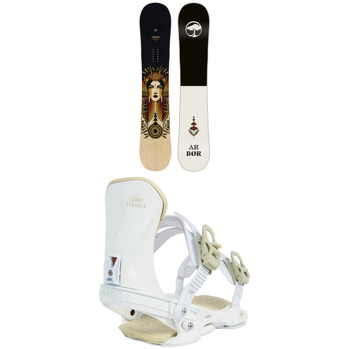 Arbor Cadence Rocker Snowboard + Sequoia LTD Snowboard Bindings - Women's 2024