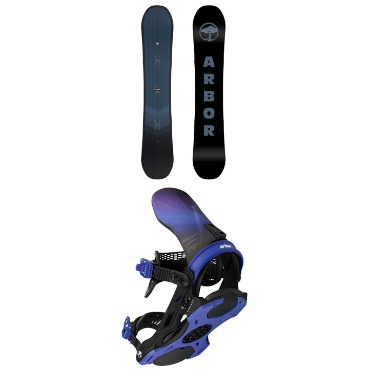 Arbor Foundation Snowboard + Hemlock Snowboard Bindings 2024