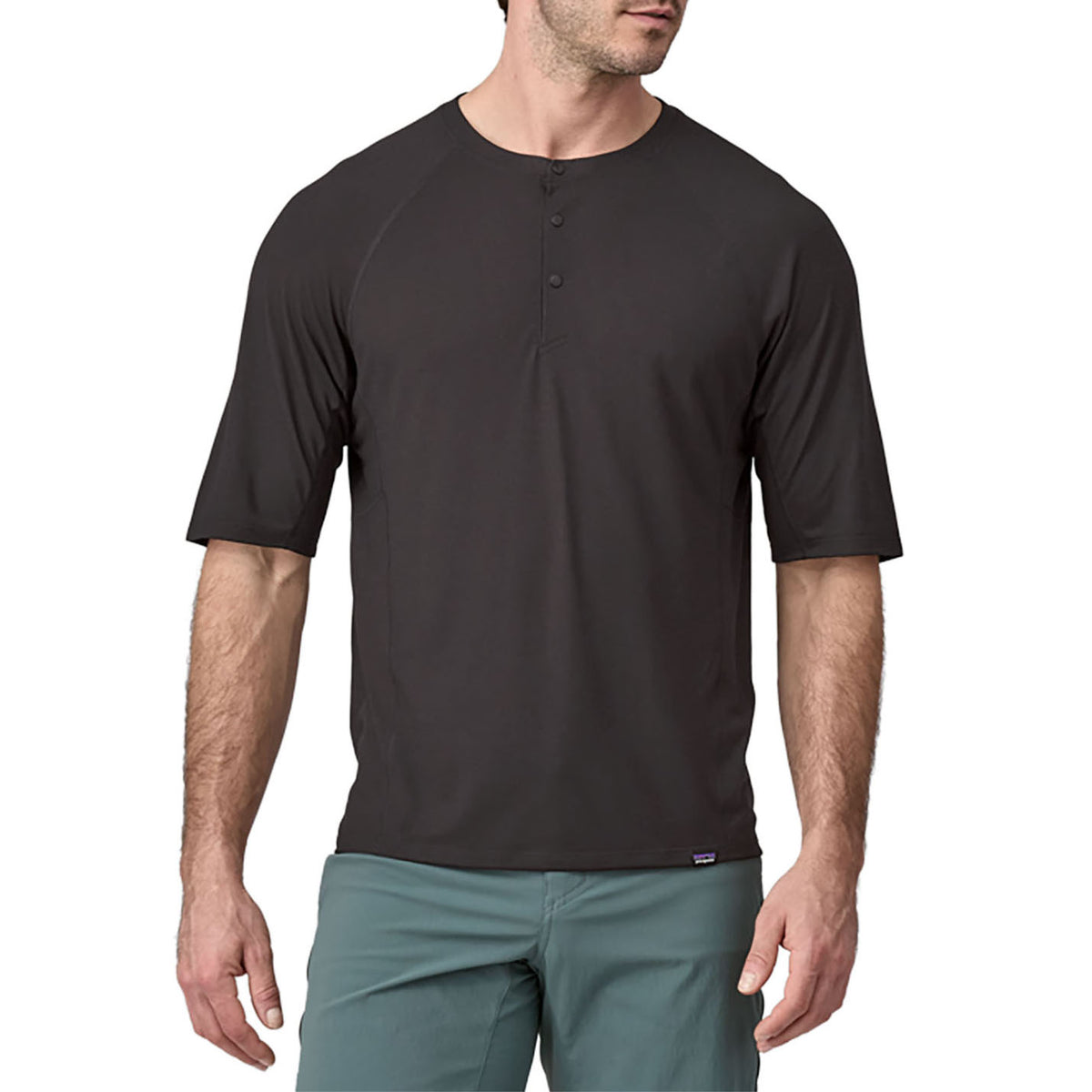 Patagonia Capilene Cool Trail Bike Henley Black