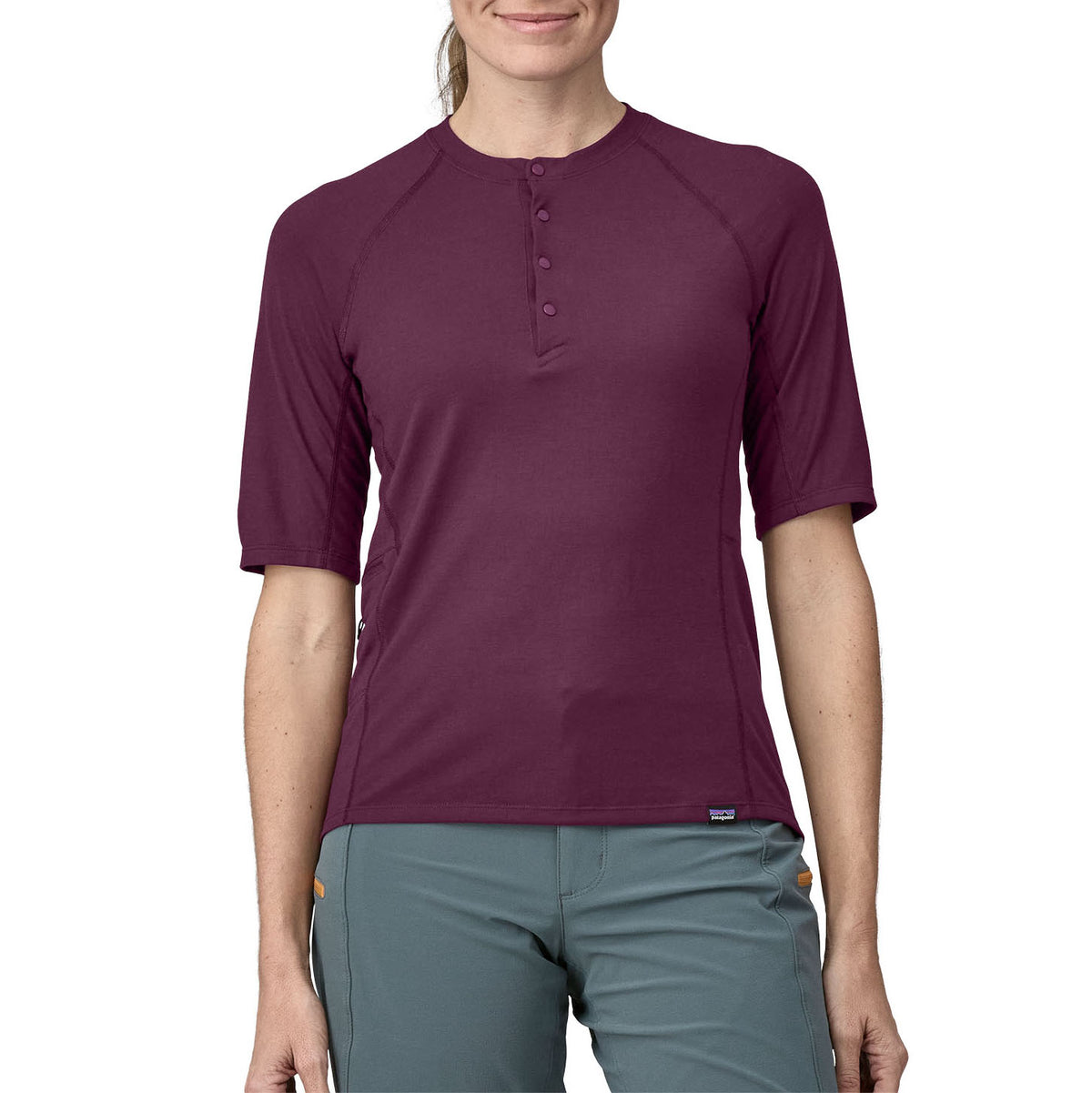 Patagonia Capilene Cool Trail Bike Henley - Women's Night Plum