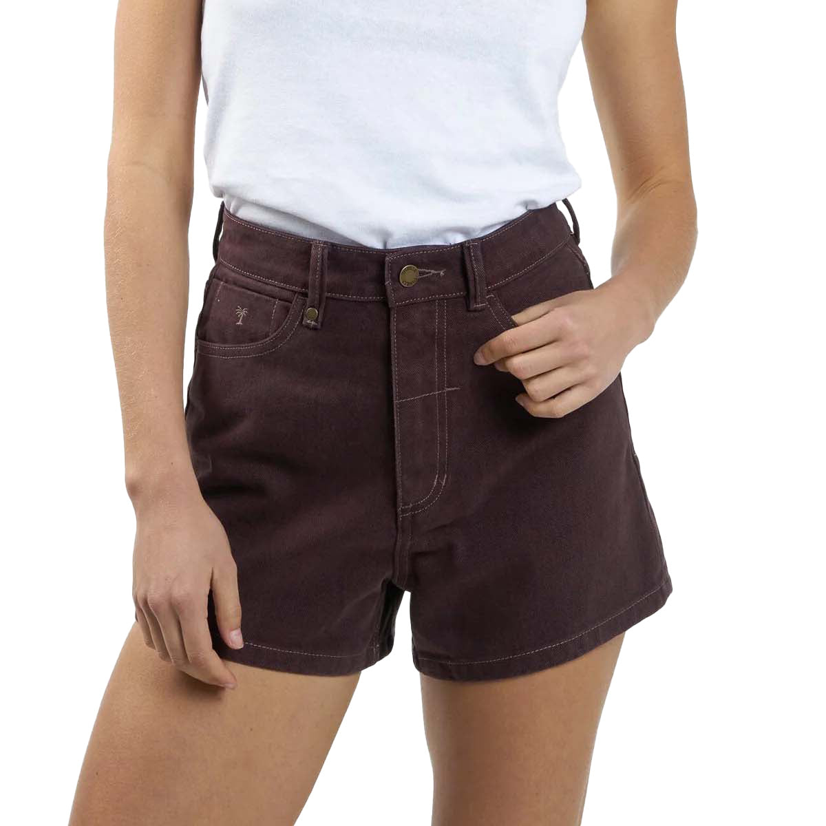 Thrills Erica Clean Hem Shorts - Women's Chocolate Plum