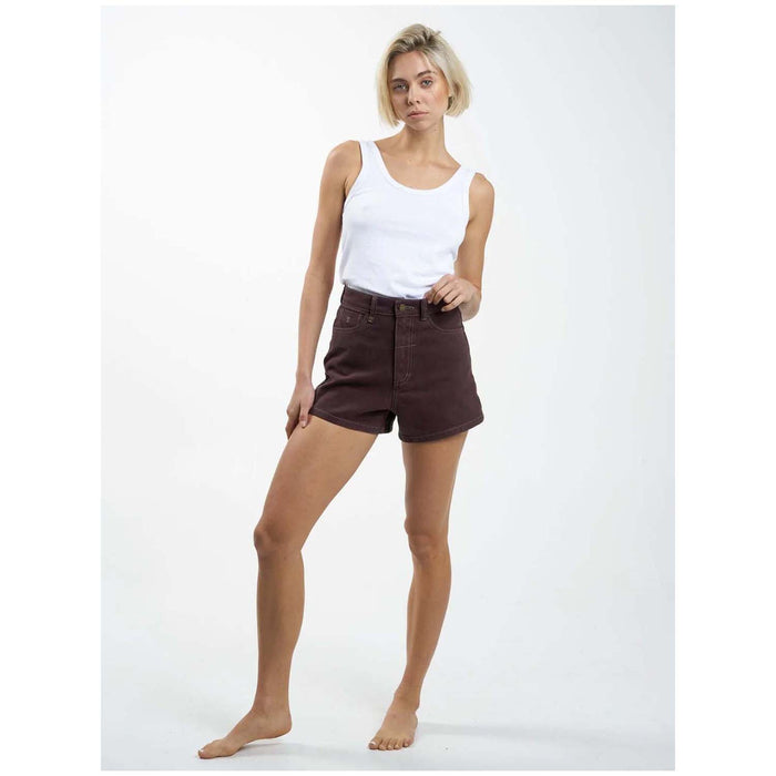 Thrills Erica Clean Hem Shorts - Women's Chocolate Plum