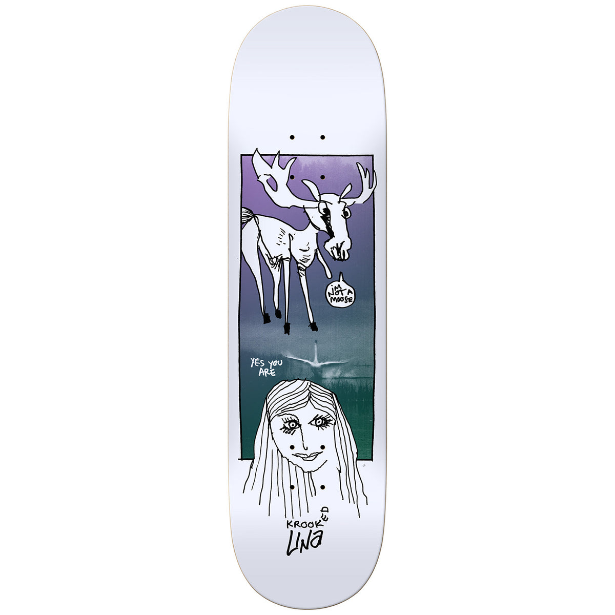 Krooked Una Debate True Fit 8.25 Skateboard Deck