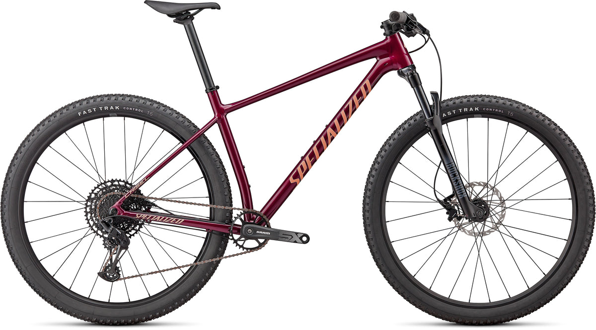Specialized Chisel Complete Mountain Bike 2024 Gloss Maroon/Ice Papaya