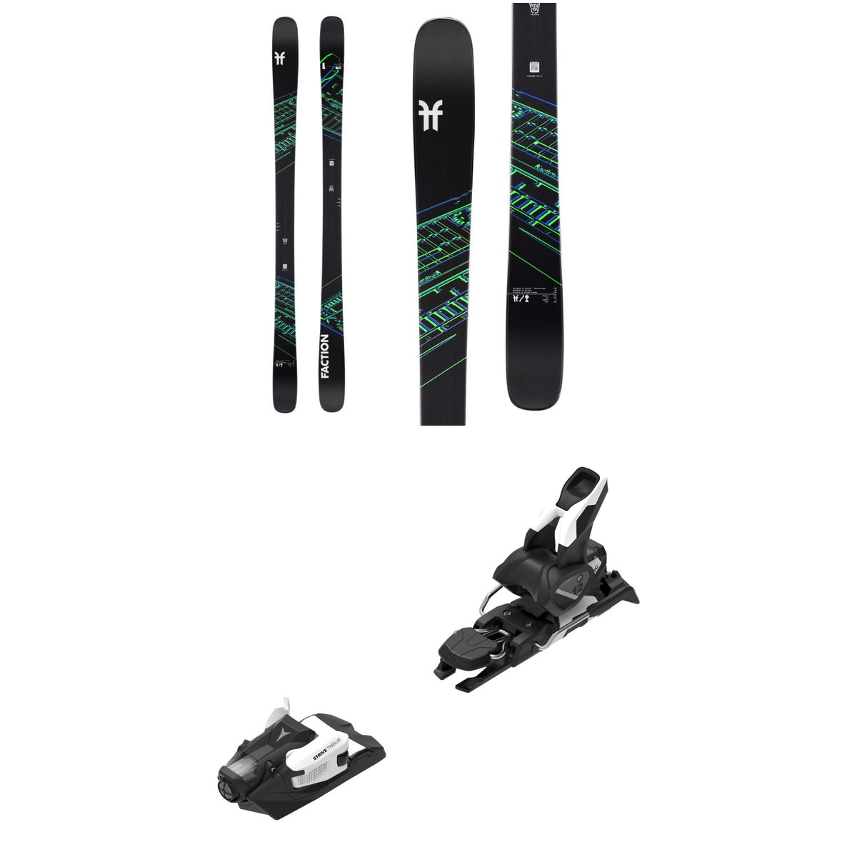 Faction Prodigy 1 Skis + Atomic Strive 12 GW Ski Bindings