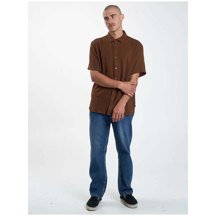 Thrills Minimal Thrills Seersucker Short-Sleeve Shirt - Men's Chestnut