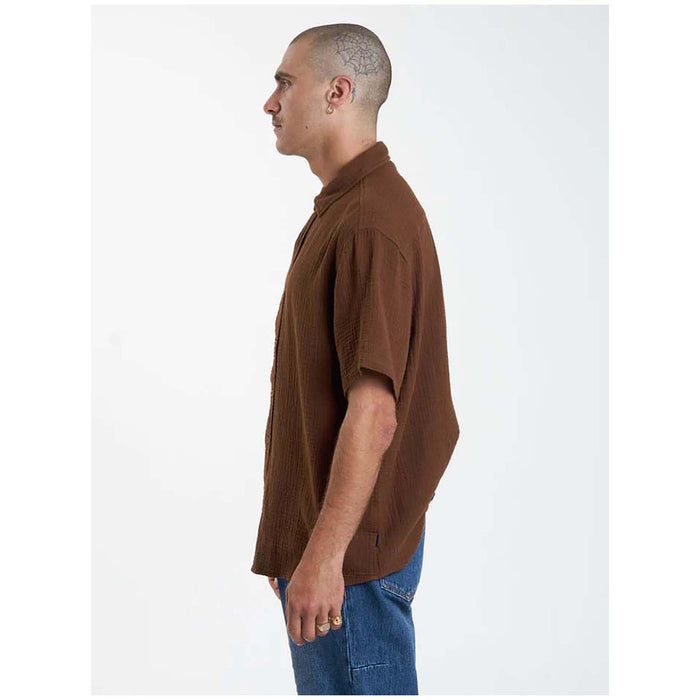 Thrills Minimal Thrills Seersucker Short-Sleeve Shirt - Men's Chestnut