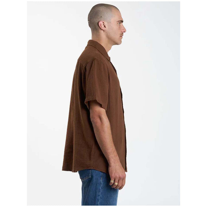 Thrills Minimal Thrills Seersucker Short-Sleeve Shirt - Men's Chestnut