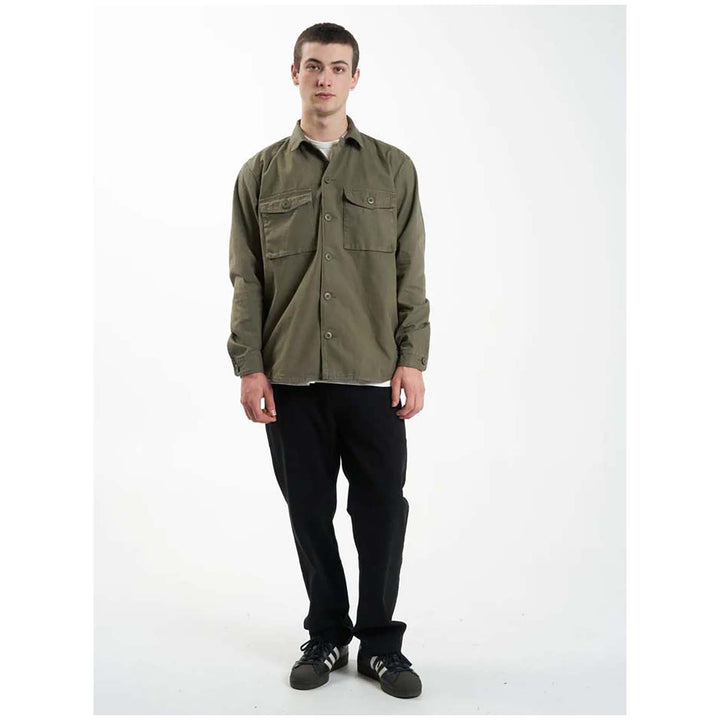 Thrills Issued Overshirt - Men's Mild Army