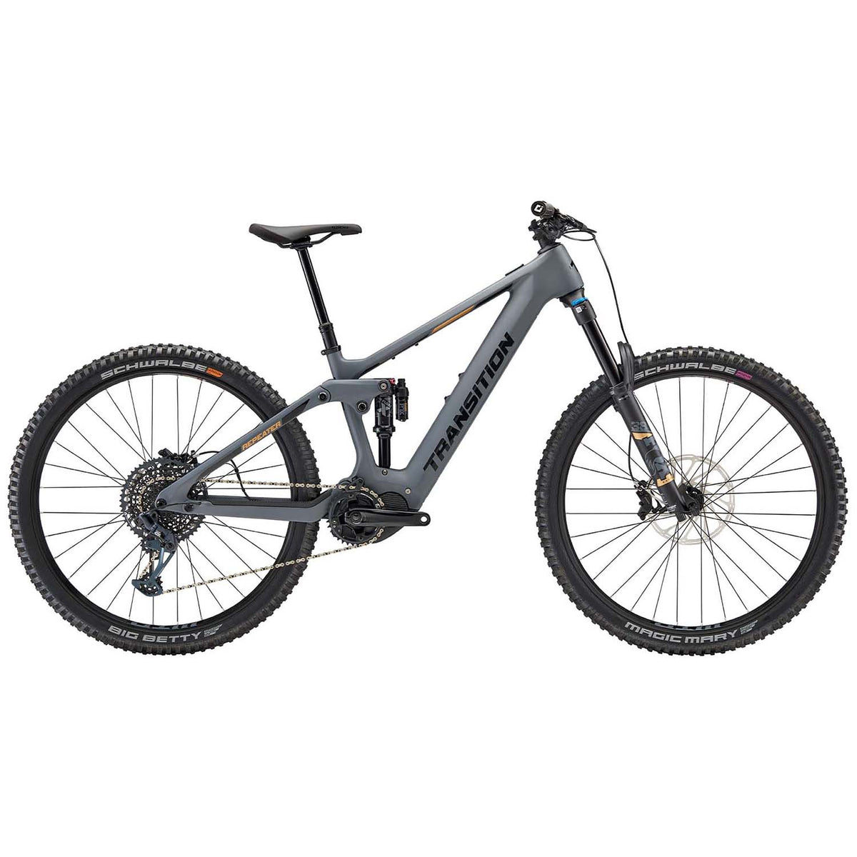 Transition Repeater Carbon GX E-Mountain Bike 2024 Gunmetal Grey