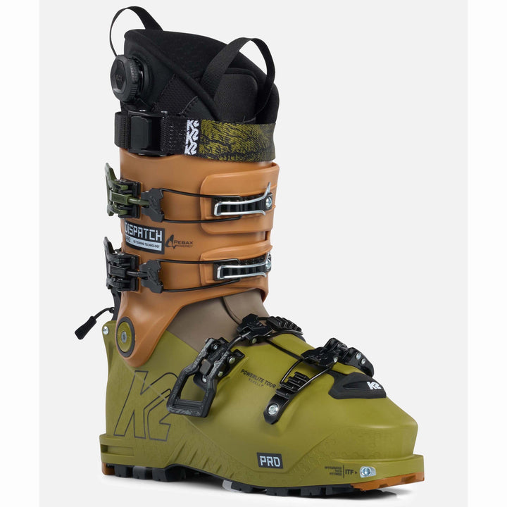 K2 Dispatch Pro Alpine Touring Ski Boots 2023 Green/Brown