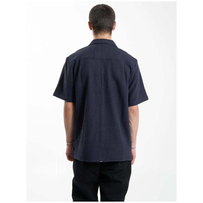 Thrills Though Shall Not Bowling Shirt - Men's Midnight Navy
