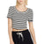 Volcom Lil Knit Ringer Top - Women's Black White