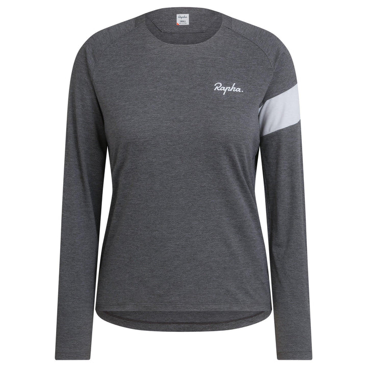Rapha Trail Long-Sleeve Technical T-Shirt - Women's Grey/Light Grey