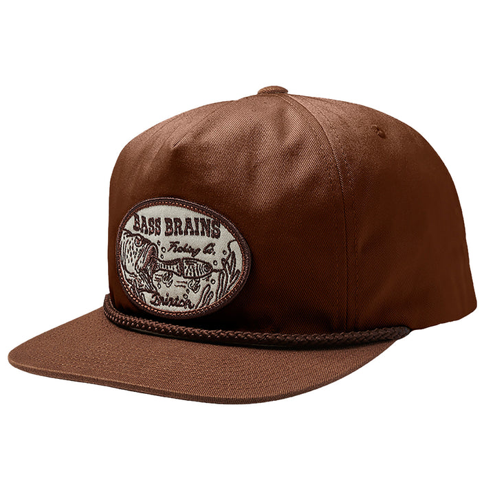 Brixton Bass Brains Swim HP Snapback Hat Brown