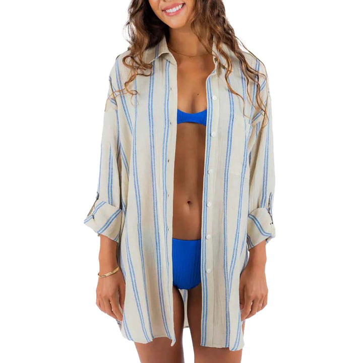 Rip Curl Premium Surf Holiday Stripe Shirt - Women's Blue