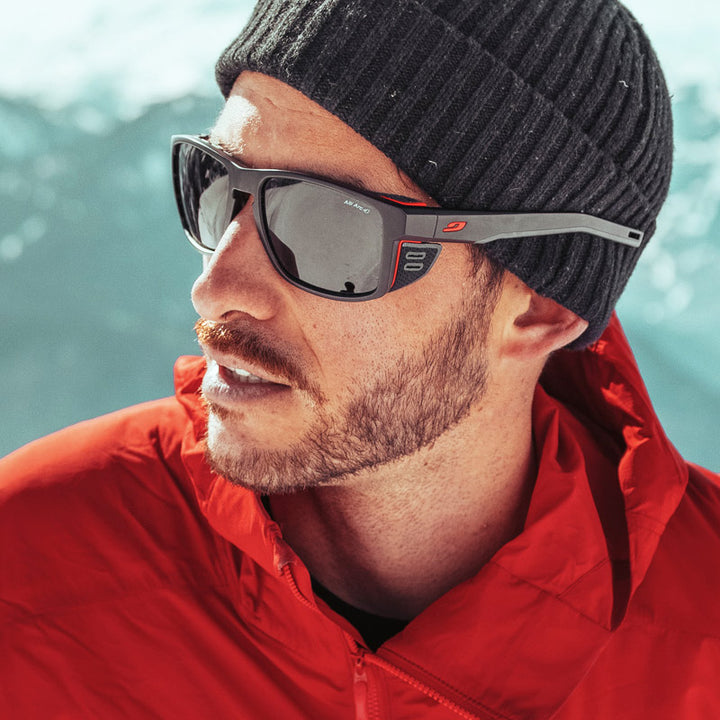 Julbo Shield Reactiv Sunglasses Transluc Black/Neon Orange - Reactiv High Moun 2-4