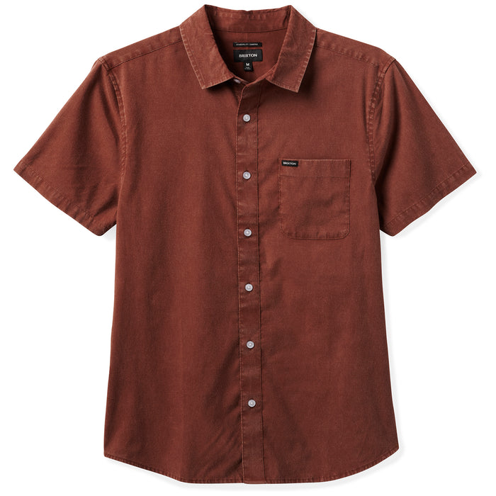 Brixton Charter Sol Wash Short-Sleeve Shirt - Men's Sepia Sol Wash