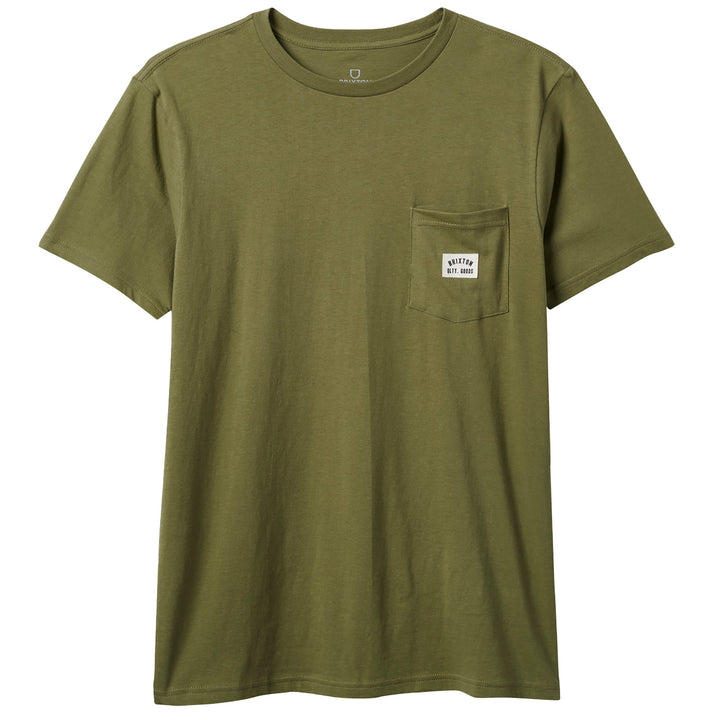 Brixton Woodburn Short-Sleeve Tailored Pocket T-Shirt - Men's Sea Kelp