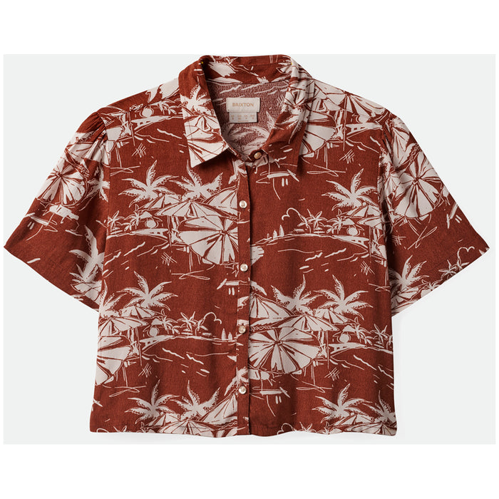 Brixton Riviera Short-Sleeve Woven Shirt - Women's Sepia