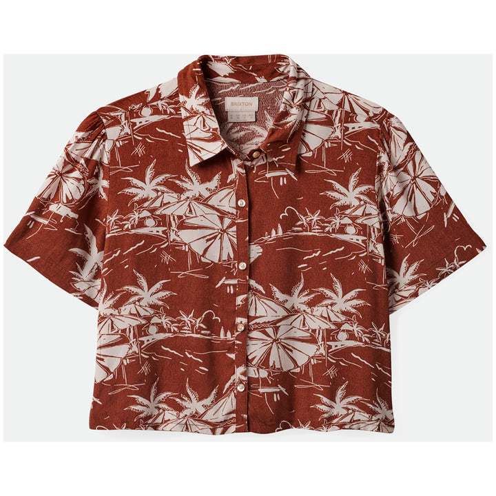 Brixton Riviera Short-Sleeve Woven Shirt - Women's Sepia