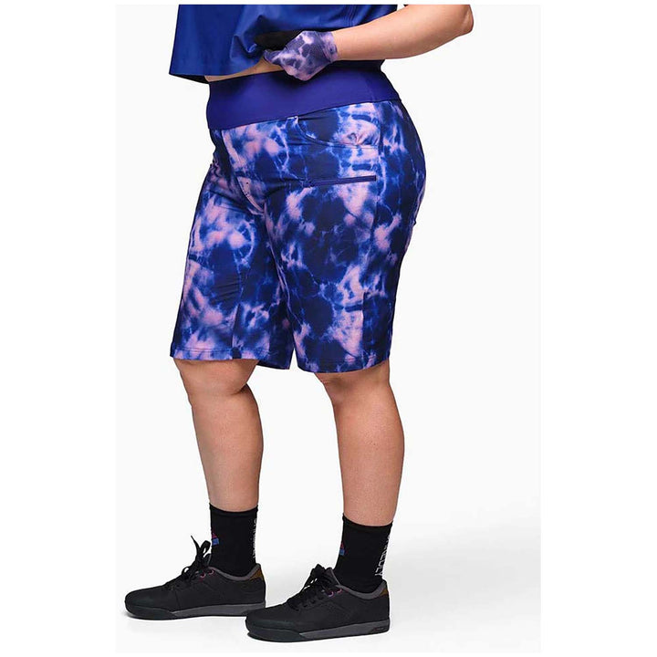 Shredly Limitless 11" Stretch Waistband High-Rise Shorts - Women's Midnight Tie Dye