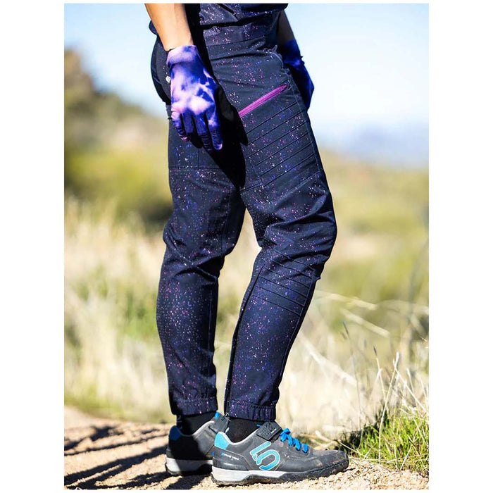 Shredly All Time Zipper Snap Mid-Rise Pants - Women's Galaxy Splatter
