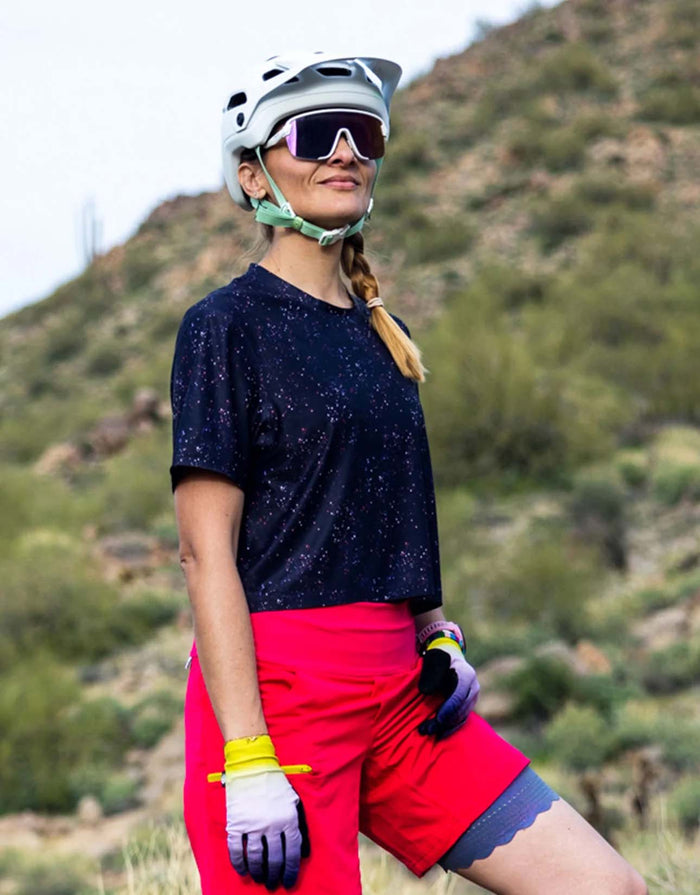 Shredly Beyond Tech Boxy Tee - Women's Galaxy Splatter